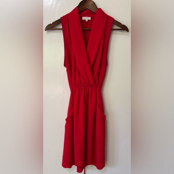 Wilfred| Aritzia| ‘Sabine’ Vivid Red Sleeveless Mini Dress Sz S - Picture 6 of 7